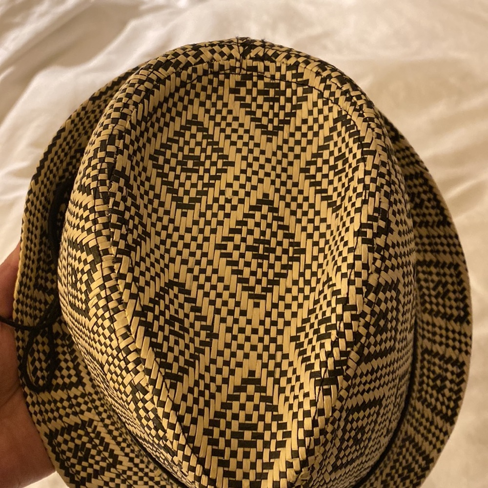 Fun pattern-weave straw fedora - Picture 3 of 4